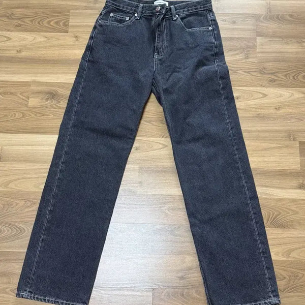 [BUNJANG] Branded 1967 Wide Straight Black Jeans / 브랜디드 1967 와이드 스트레이트 흑청바지