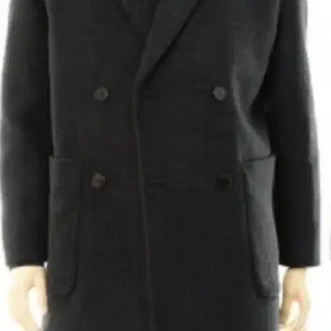 [BUNJANG] Charcoal Grey Oversized Double-Breasted Coat / 차콜그레이 오버핏 더블 코트,남자코트,남자자켓,남자더블코트,남성코트