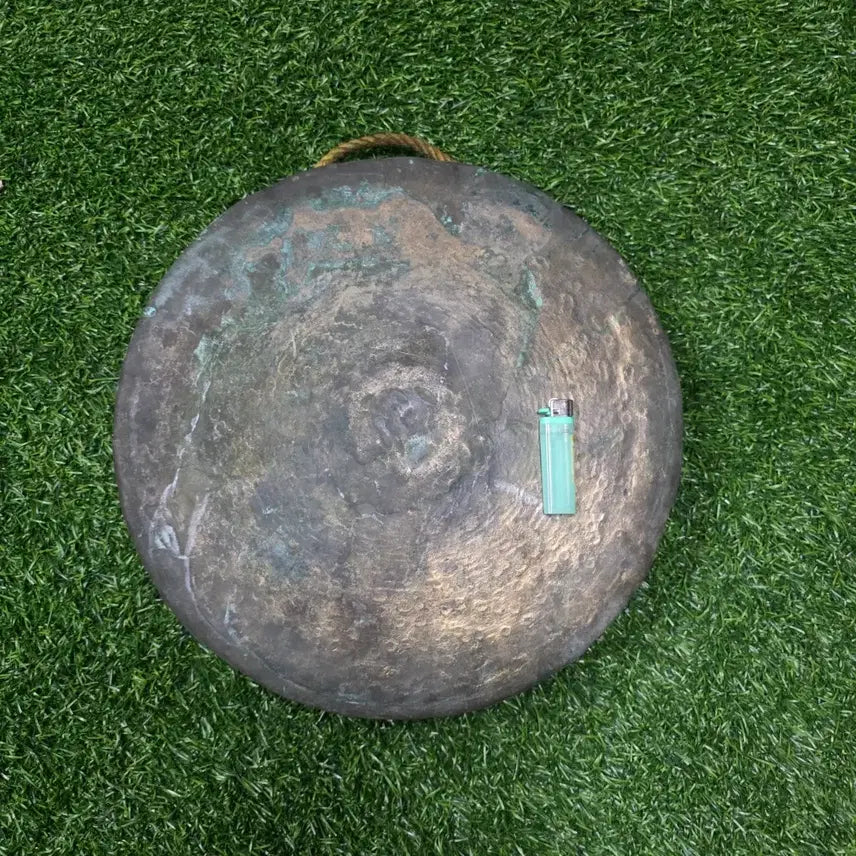[BUNJANG] Vintage Brass Jing Korean Traditional Percussion Instrument / 빈티지 징 놋쇠 국악기