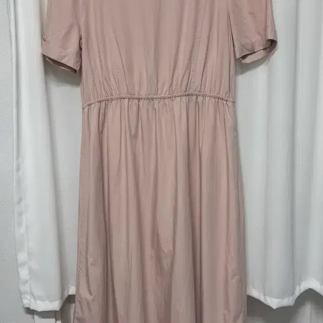 [BUNJANG] Pink Short Sleeve Long Dress / 핑크 반팔 롱 원피스