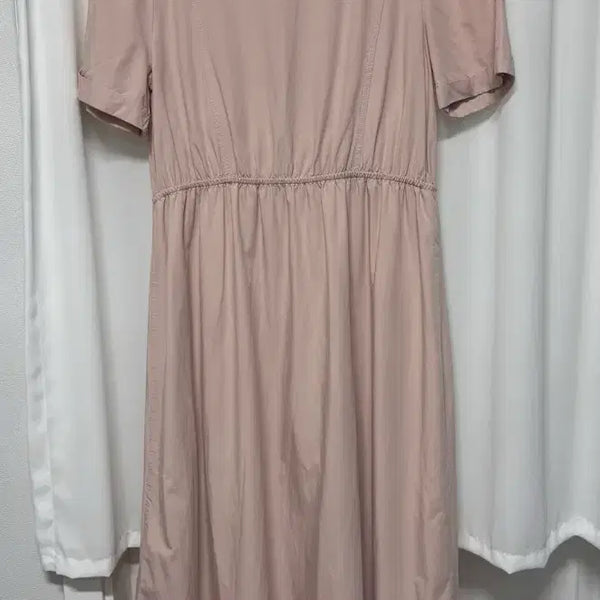 [BUNJANG] Pink Short Sleeve Long Dress / 핑크 반팔 롱 원피스