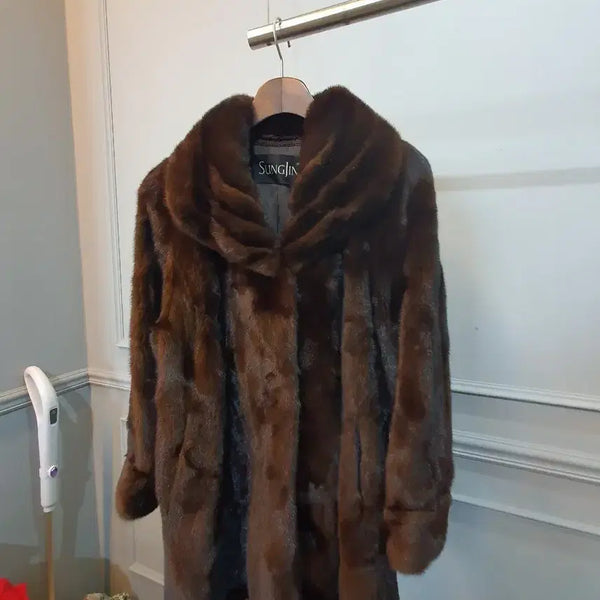 [BUNJANG] Sung Jin Fur Dark Brown Mink Coat / 성진모피   밍크 코트 다크 브라운
