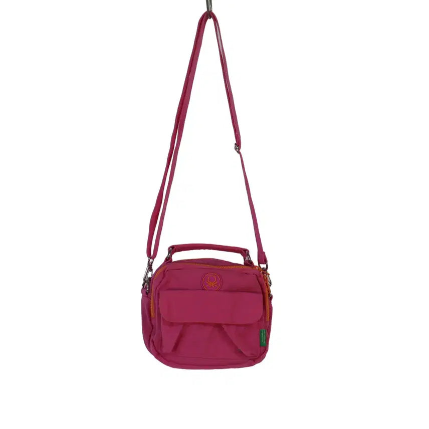 [BUNJANG] Benetton Pink Mini Crossbody Bag / BENETTON 베네통 핑크 크로스백 미니백