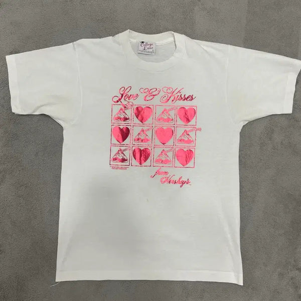 [BUNJANG] 1990s Hershey's Original Metallic Printing Short Sleeve T-Shirt / 90s 1990 오리지널 허쉬(Hershey's) 메탈릭 프린팅 반팔