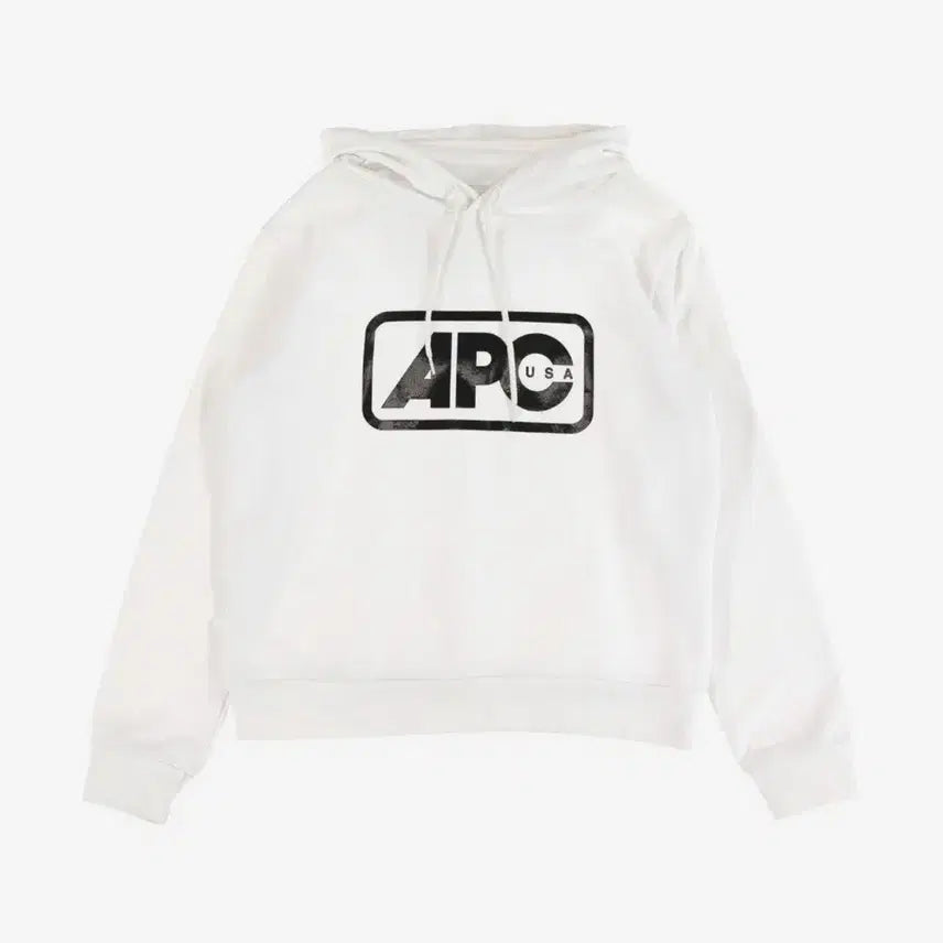 [BUNJANG] A.P.C. Logo Hoodie White / APC 로고 후드티 화이트