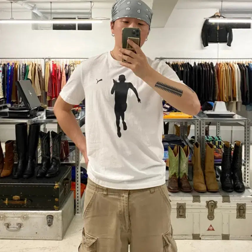 [BUNJANG] Puma Runner Graphic T-Shirt / 퓨마 러너 티셔츠