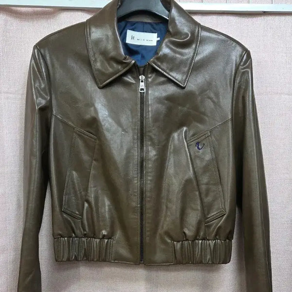 [BUNJANG] It MICHAA Brown Synthetic Leather Jacket / 잇미샤 자켓 브라운
