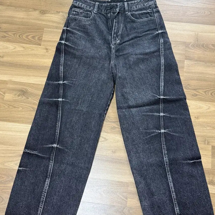 [BUNJANG] MaisonMined Wide Denim Pants Black / 메종미네드 와이드 데님 팬츠