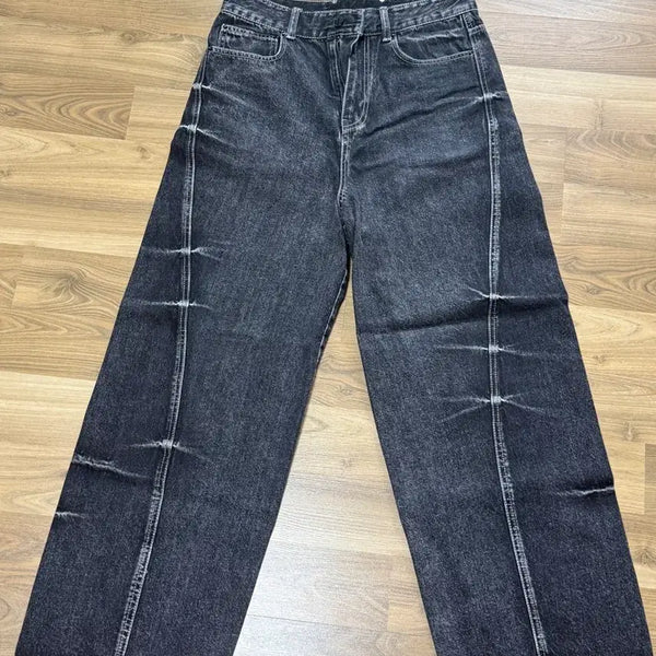 [BUNJANG] MaisonMined Wide Denim Pants Black / 메종미네드 와이드 데님 팬츠