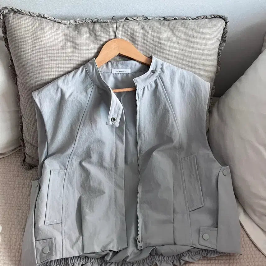 [BUNJANG] Women's Trench Vest Sky Blue / (전부만원)여자 트렌치 조끼 소라색