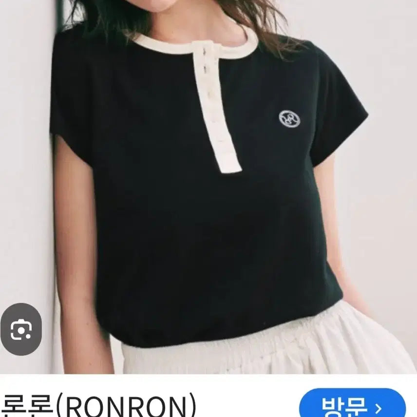 [BUNJANG] RONRON Short Sleeve T-Shirt Size F / F) 론론 반팔티셔츠