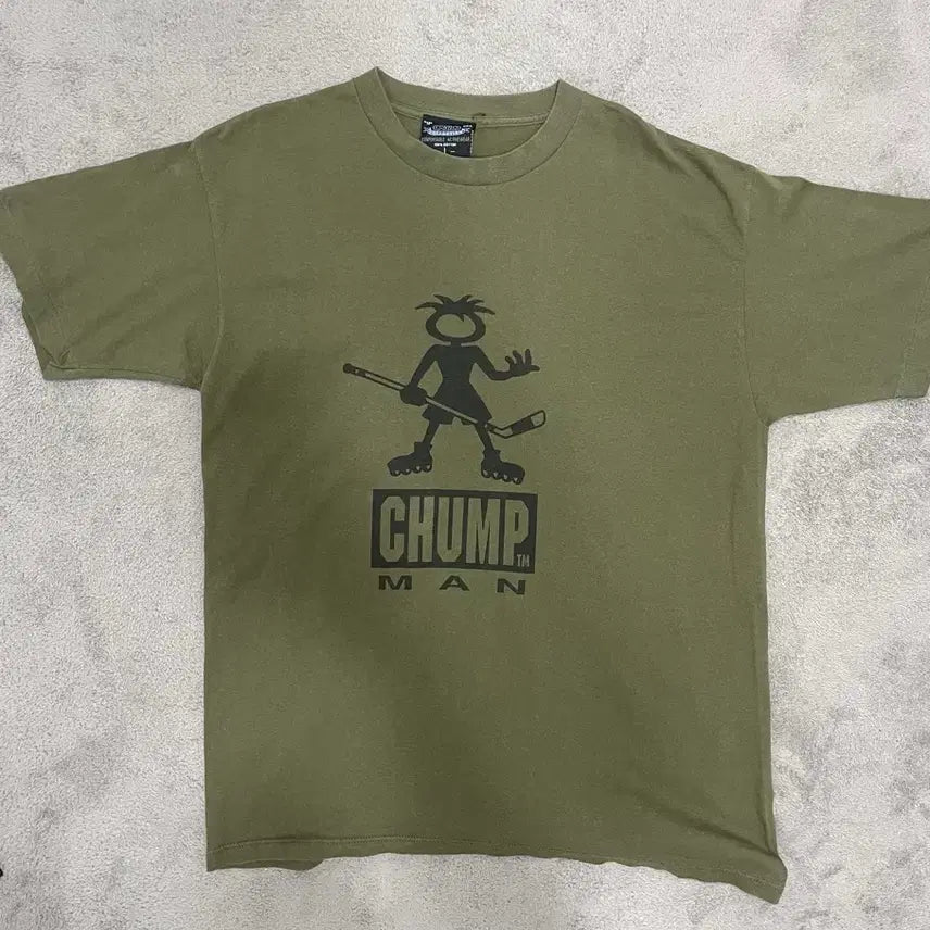 [BUNJANG] 90s Vintage CHUMP MAN Hockey Graphic T-Shirt / 90s 빈티지 CHUMP MAN 하키 그래픽 반팔 티셔츠