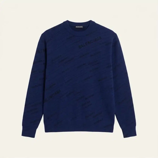 [BUNJANG] Balenciaga Multicolor Logo Wool Knit (S) / 발렌시아가 멀티로고 울 니트 (S)