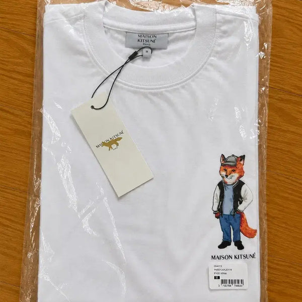 [BUNJANG] Maison Kitsuné Dressed Fox Print T-Shirt White Medium / 메종키츠네 반팔티 화이트 미듐1장