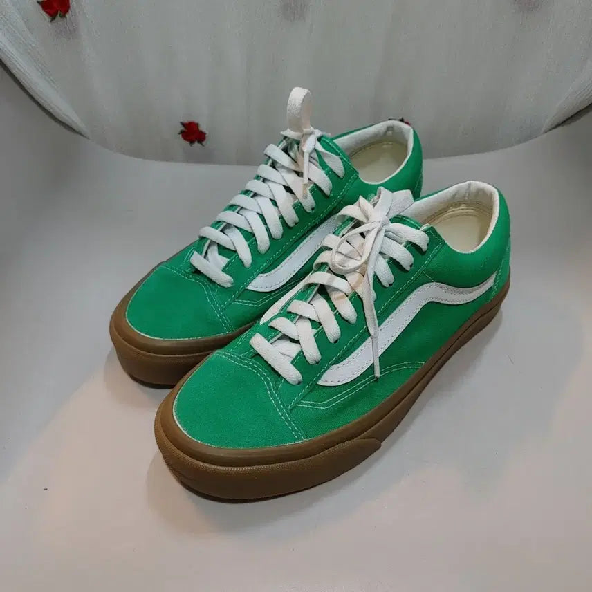 [BUNJANG] Vans Old Skool Green Sneakers (250mm) / 반스 올드스쿨 그린  250mm