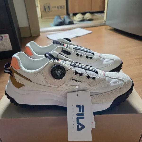[BUNJANG] Fila Boa Dial 270 Beige Sneakers / 새제품)휠라 보아다이얼270