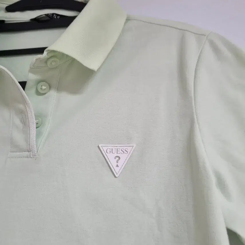 [BUNJANG] Guess Green Short Sleeve Polo T-Shirt / 게스 반팔 카라티 연그린 새옷