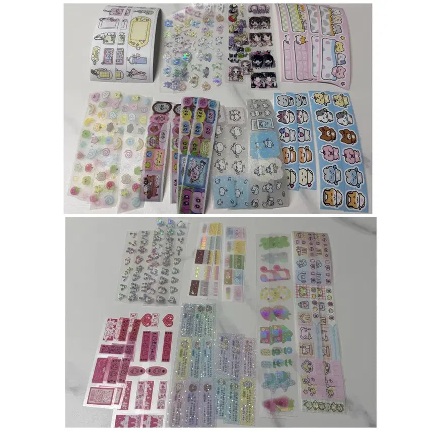 [BUNJANG] Kiss Cut Sticker Bundle Set (14 Designs, 28 Patterns) / 키스컷 소분 키스컷띵 다꾸 키스컷 일괄판매 (1)