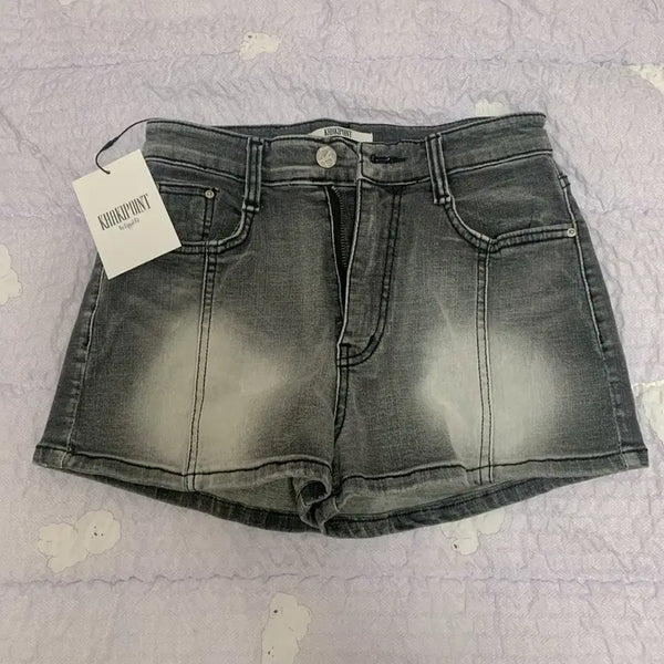 [BUNJANG] Khaki Point Denim Shorts / 카키포인트 데님 쇼츠
