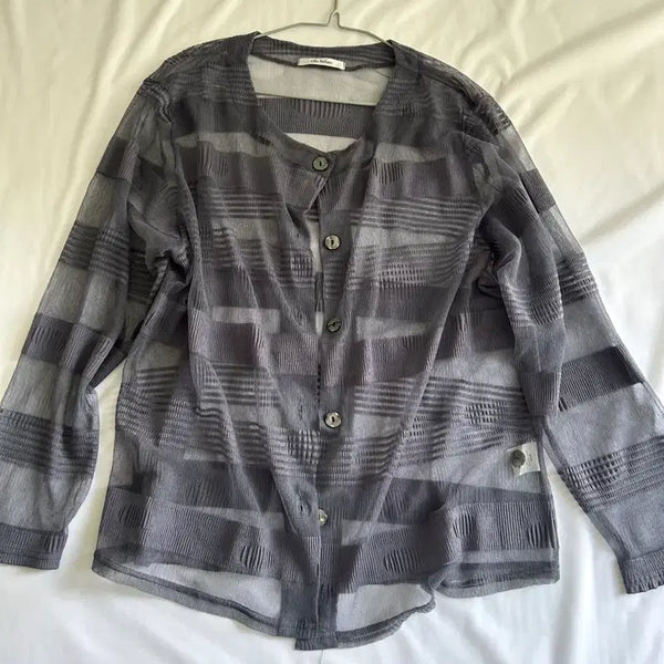 [BUNJANG] Japanese Vintage Striped Cardigan / 일본빈티지 줄무늬 가디건
