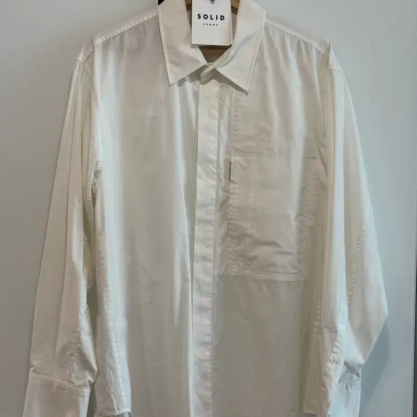 [BUNJANG] Solid Homme 22SS White Shirt Size 48 / 솔리드옴므 22ss 화이트 셔츠 48 사이즈 팝니다