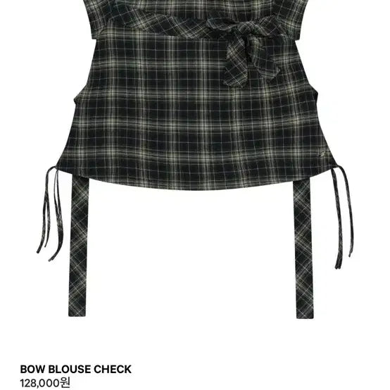 [BUNJANG] Koiseio Check Bow Blouse OS / 코이세이오 보우 블라우스 체크 OS