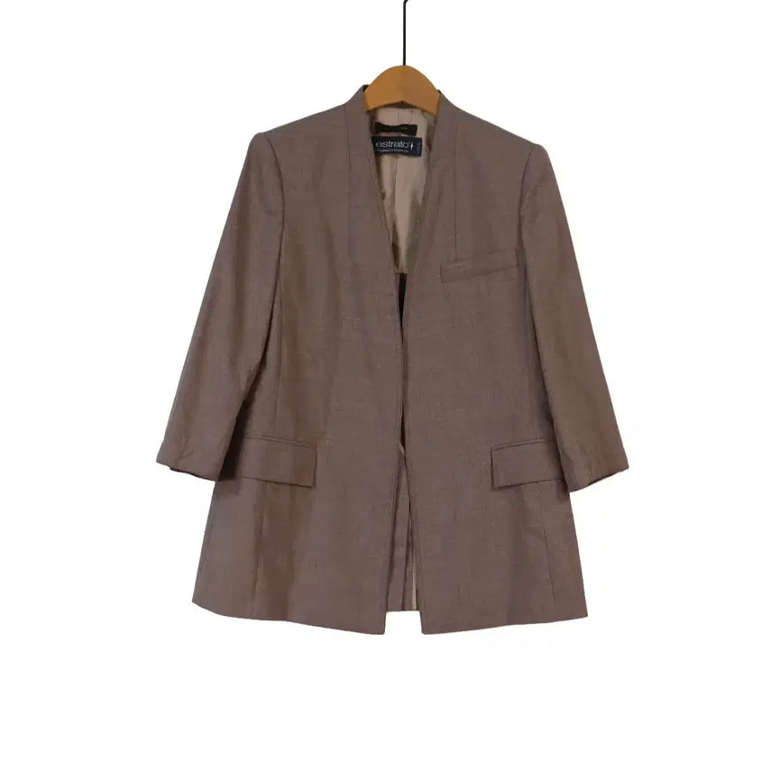 [BUNJANG] MICHAA Linen Blend Notched Lapel Jacket Beige 55 / MICHAA 미샤 마직 노카라 자켓 55 베이지 린넨 자켓