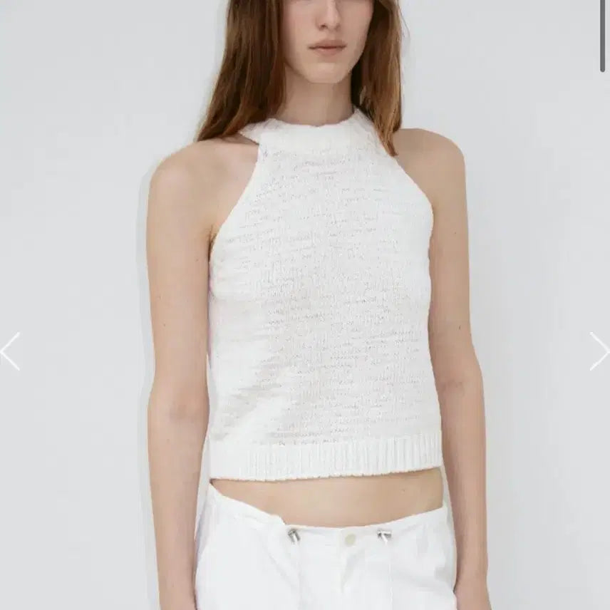 [BUNJANG] Monoha Halter Knit Top / 모노하 홀터 니트 탑 나시