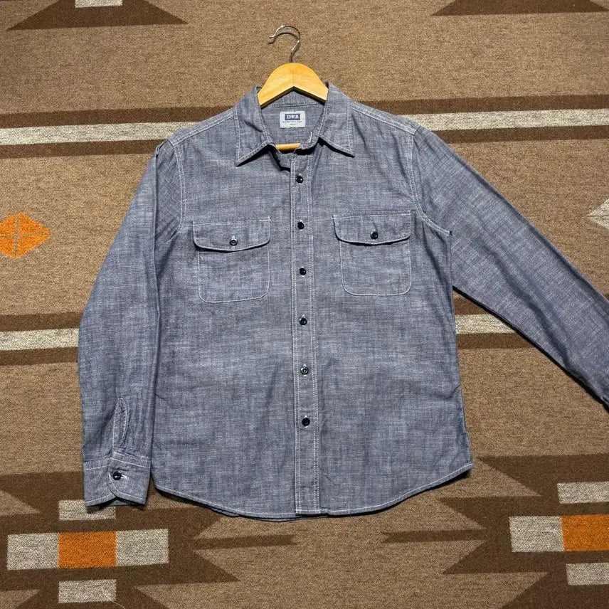 [BUNJANG] Edwin Chambray Denim Shirt M / EDWIN 에드윈 데님 샴브레이 셔츠 M