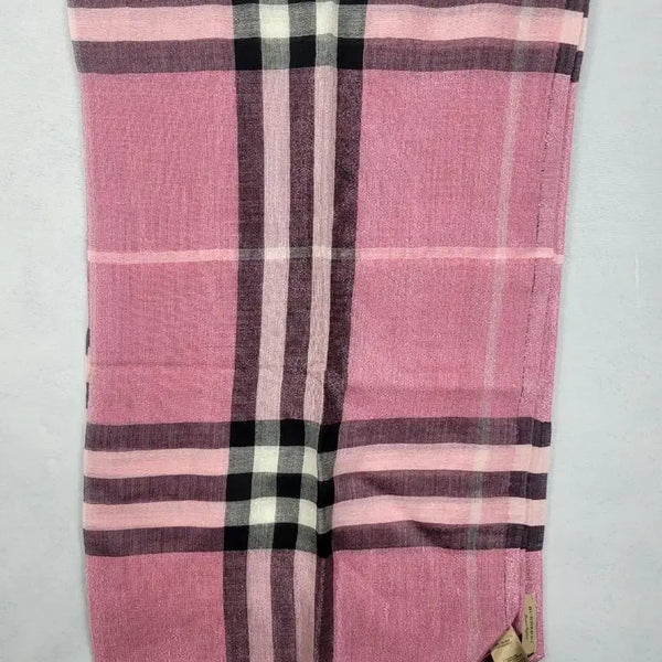 [BUNJANG] Burberry Check Scarf Pink / (정품)버버리 체크 스카프 핑크