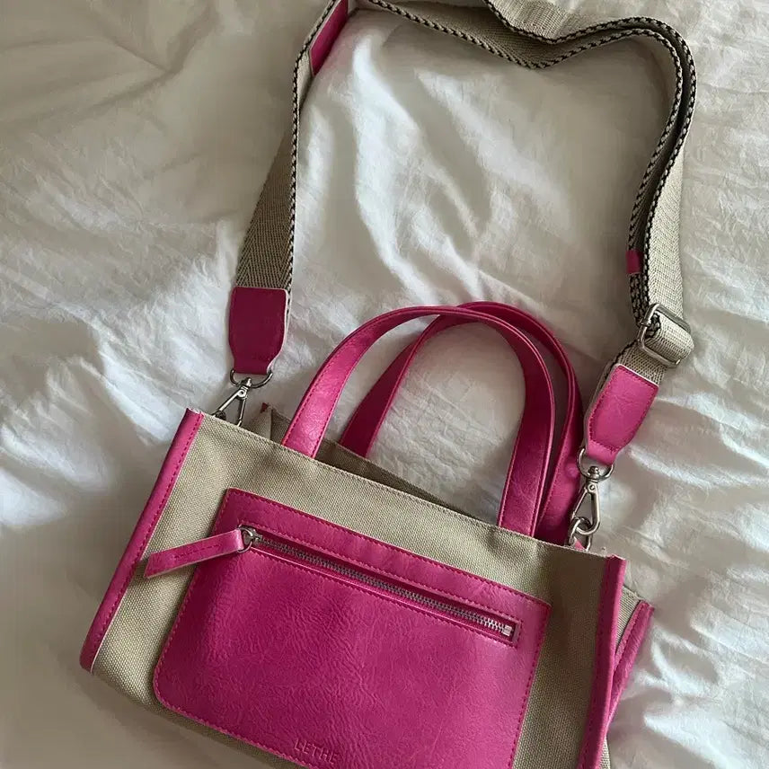 [BUNJANG] LETHE TOILE Pink Small Tote Bag / LETHE 토일 핑크 스몰 토트백