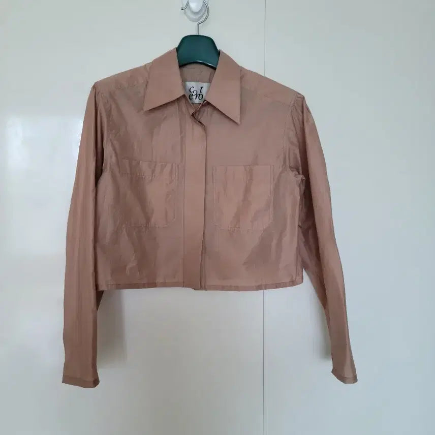 [BUNJANG] CERTO Beige Cropped Shirt / CERTO 쎄르토  크롭 셔츠