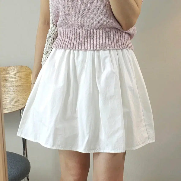 [BUNJANG] MMNKMNLB Women's Flared Skirt with Built-in Shorts / (M)MNLB 여성 플레어 스커트(속바지내장) E3W4333
