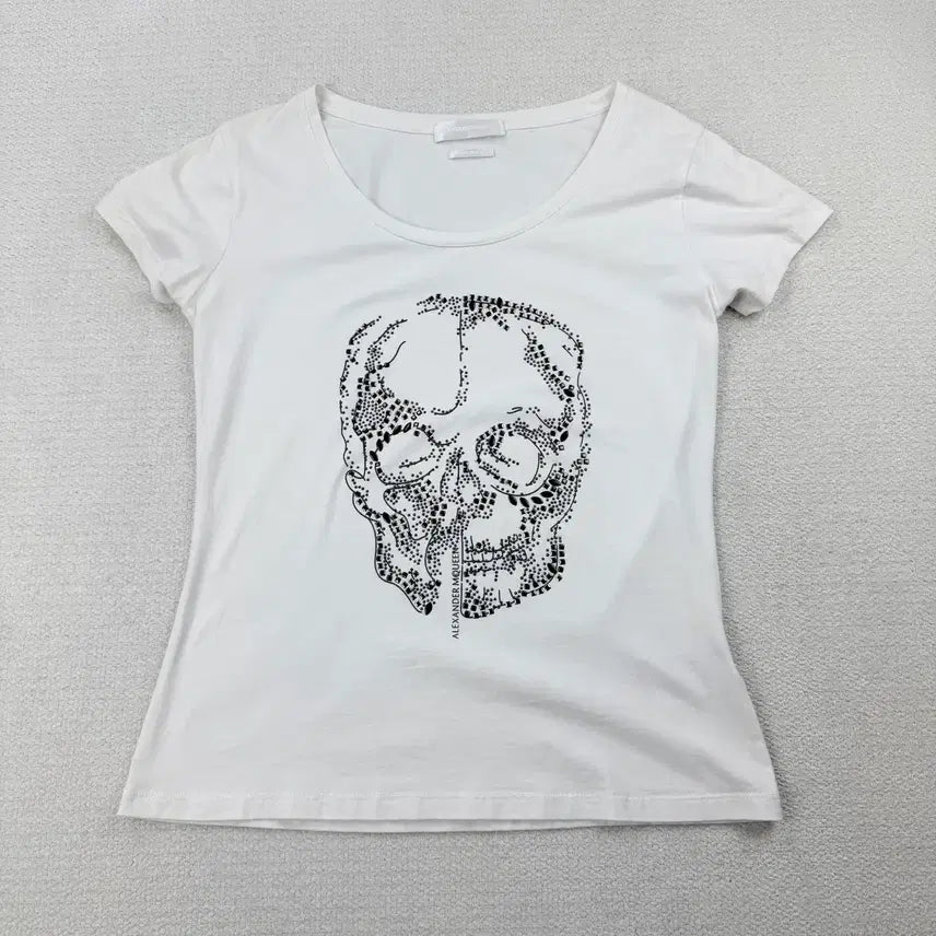 [BUNJANG] Alexander McQueen Skull Beaded T-Shirt / 알렉산더맥퀸 스컬비즈 반팔티셔츠