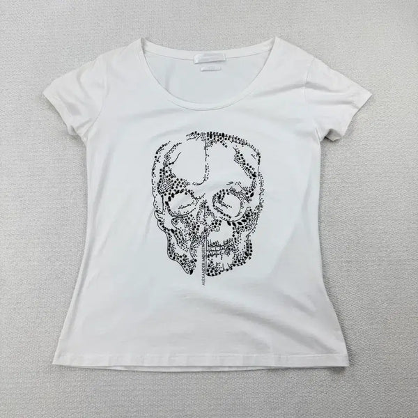 [BUNJANG] Alexander McQueen Skull Beaded T-Shirt / 알렉산더맥퀸 스컬비즈 반팔티셔츠