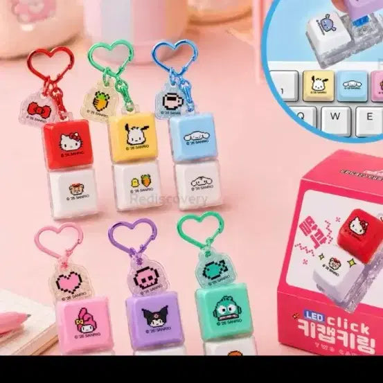 [BUNJANG] Sanrio Characters LED Click Keyring / 산리오 캐릭터 LED 클릭 키링