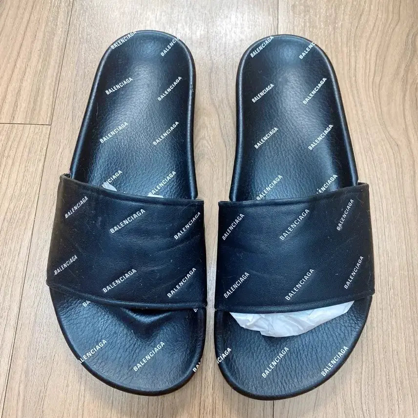 [BUNJANG] Balenciaga Logo Slides Black / 발렌시아가 로고 슬리퍼 블랙