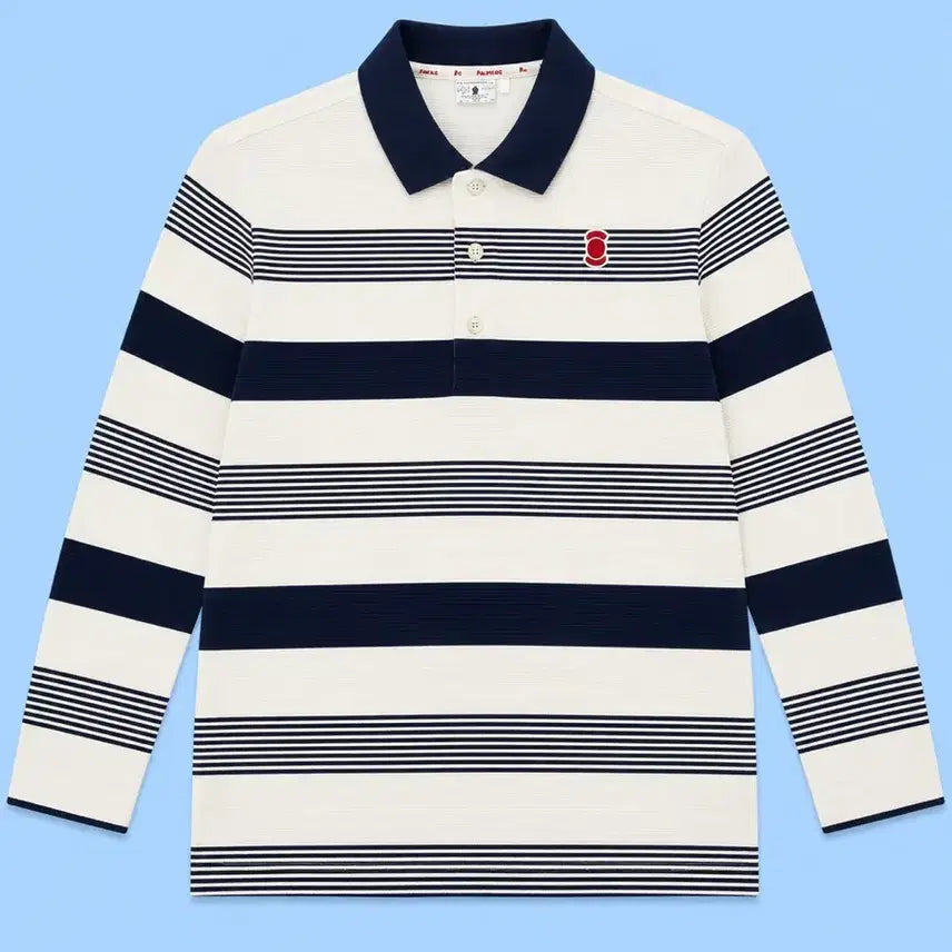 [BUNJANG] W.Angle Stripe Polo Shirt / 와이드앵글 L 100 스트라이프 카라티 골프웨어 골프복 운동복 일상복