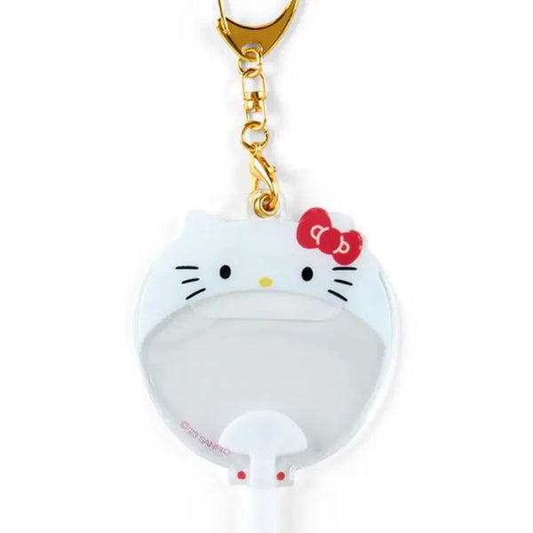 [BUNJANG] Hello Kitty Mini Uchiwa Badge Keyring / 헬로키티 키티 미니 우치와 뱃지 키링 미개봉
