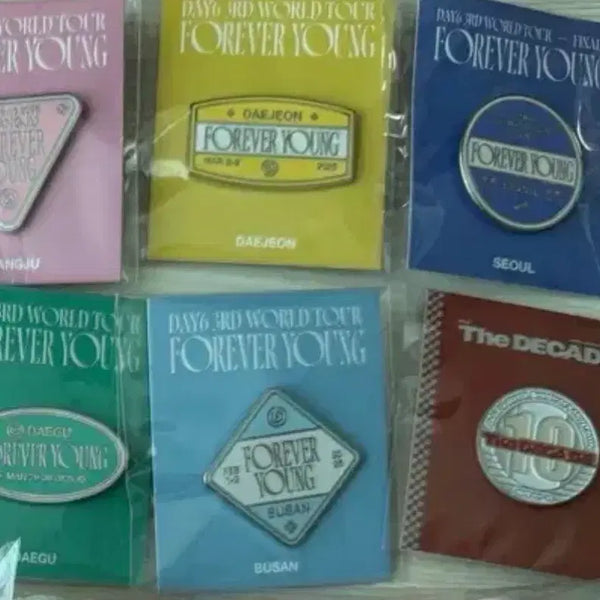 [BUNJANG] Day6 FOREVER YOUNG Bundle Set Badge / 데이식스 굿즈 뱃지 일괄