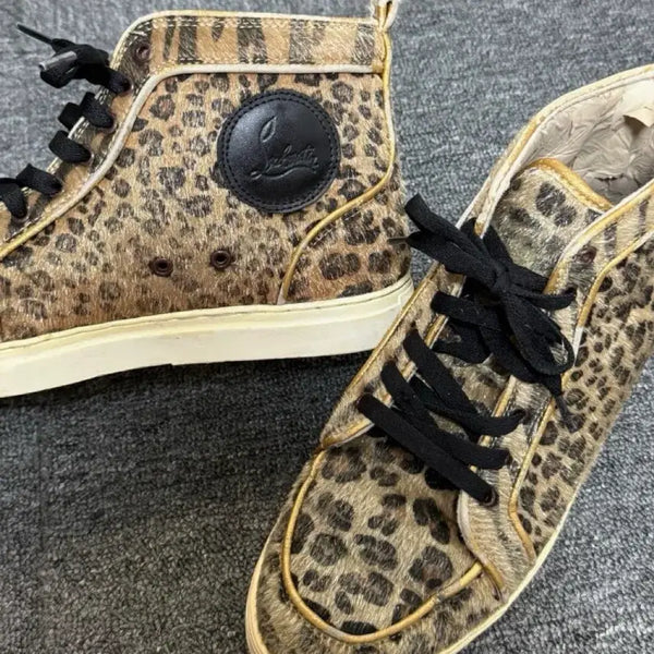 [BUNJANG] Christian Louboutin Leopard Pattern Sneakers / 크리스찬 루부탱 레오파드 스니커즈