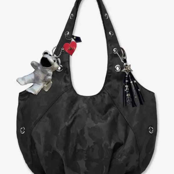 [BUNJANG] Visual Collector Jacquard Eyelet Shoulder Bag / 새상품) 비주얼 컬렉터 자카드 아일렛 백