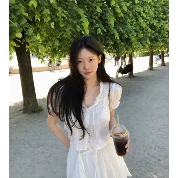 [BUNJANG] LEEDS Isabel Blouse and Skirt Set (Size M) / 리즈 leeds 이자벨 블라우스, 이자벨 스커트 m 세트팔아요~