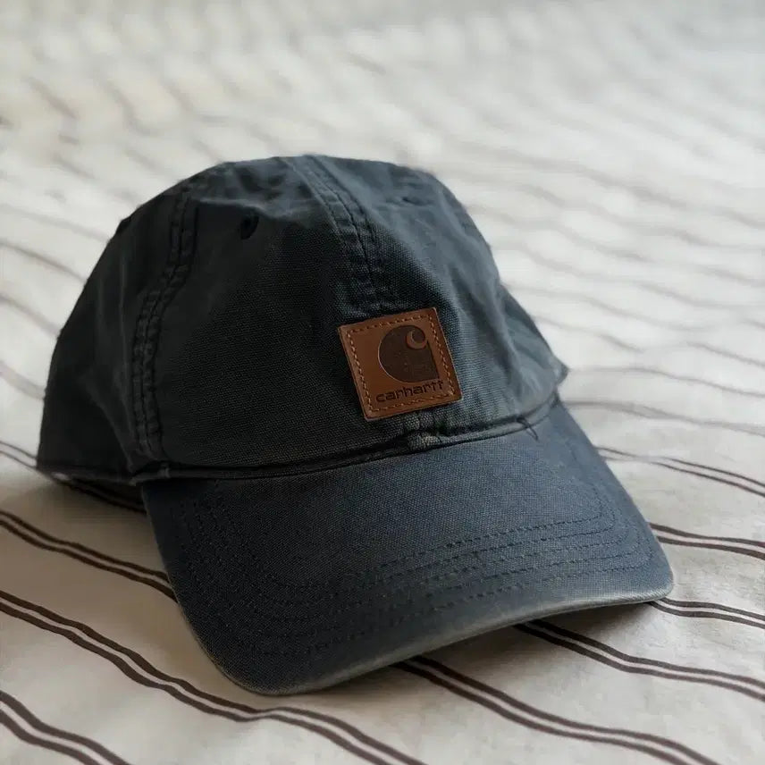 [BUNJANG] Carhartt Washed Cotton Ball Cap Navy / 칼하트 볼캡 네이비