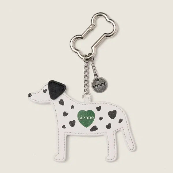 [BUNJANG] Sienne Dalmatian Heart Charm Keyring / 새상품) 시엔느 달마시안 키링