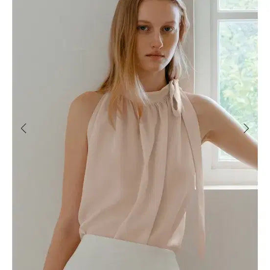 [BUNJANG] Bride and You Beluna Halterneck Blouse Pink / 비에이유 bride and you 벨루나 홀터넥 블라우스 핑크