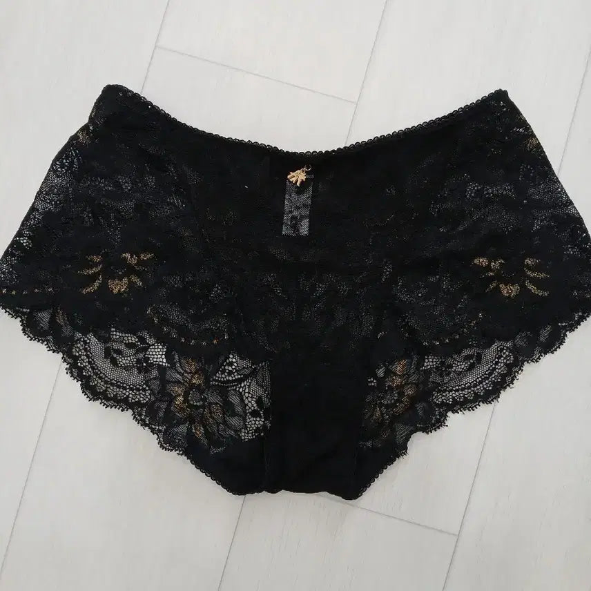 [BUNJANG] Women's Lace Pattern Black Panties / 여성속옷