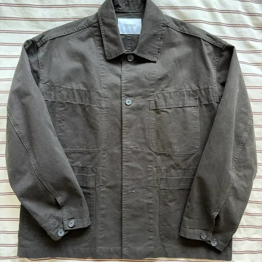 [BUNJANG] Outstanding French Work Jacket Brown / [1]아웃스탠딩 프렌치 워크자켓 브라운