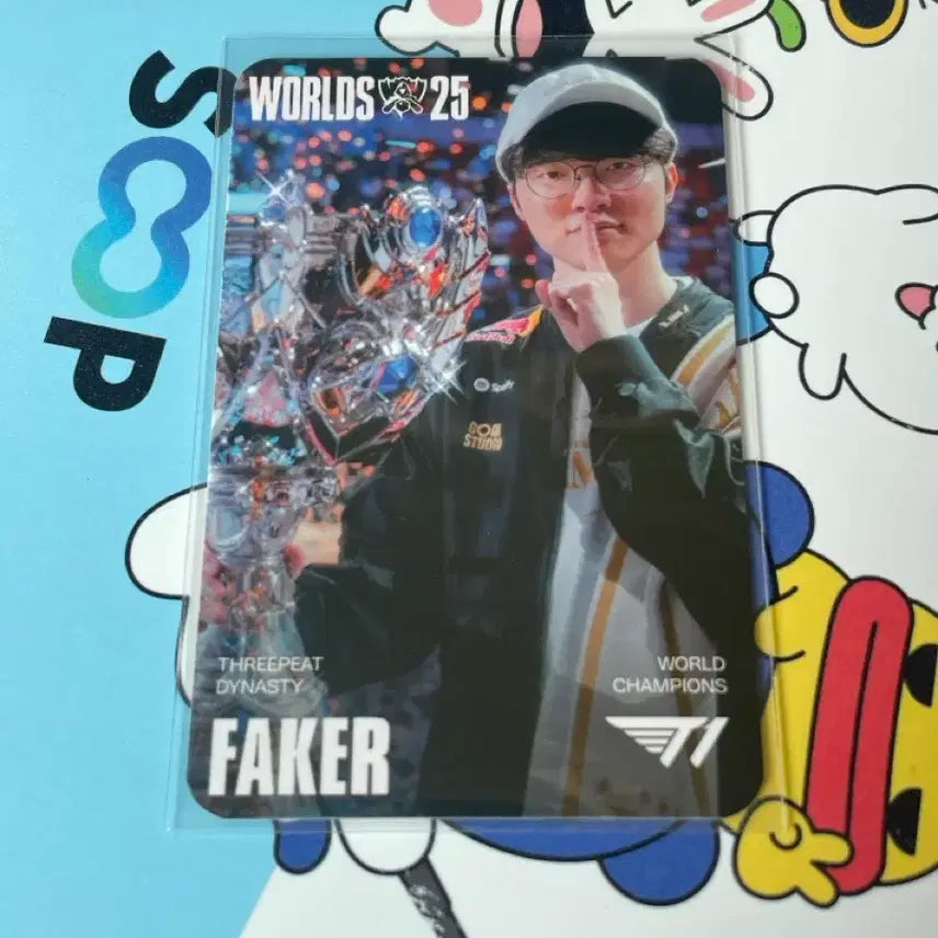 [BUNJANG] MSI T1 Worlds Championship Faker Photocard / MSI 티원 월즈 우승 포토카드 - 페이커