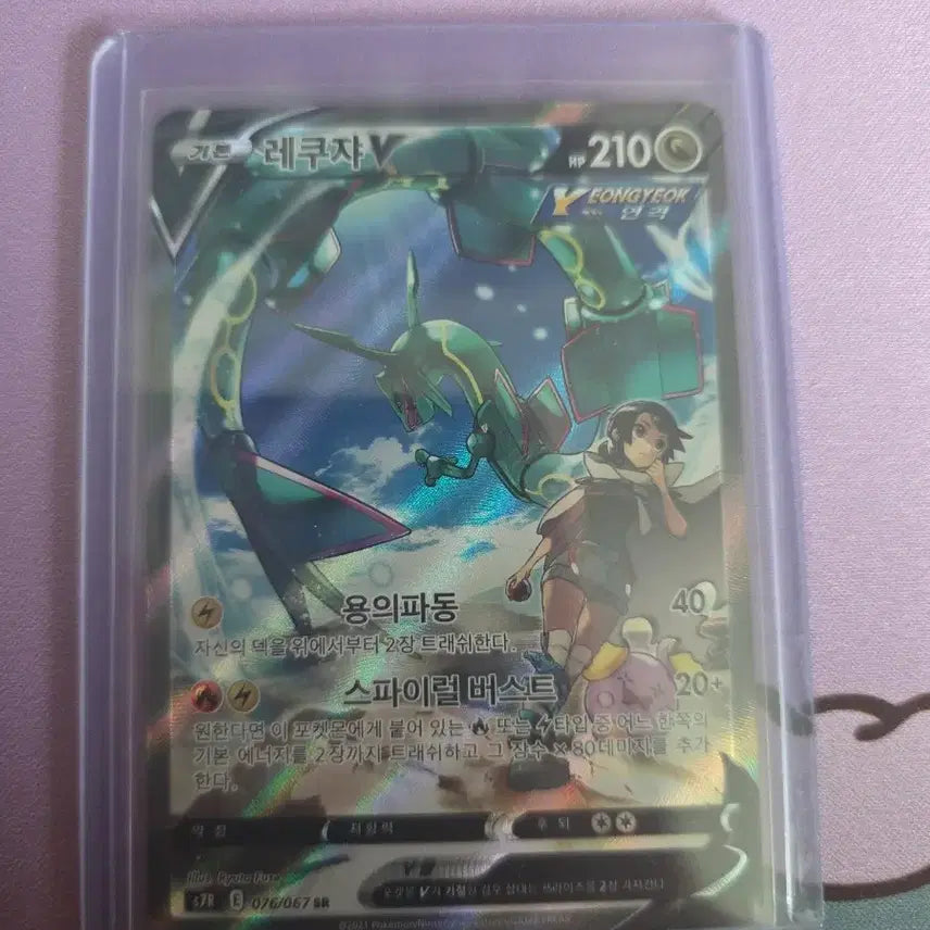 [BUNJANG] Rayquaza V Special Illustration Version Trading Card / 레쿠쟈 특일 택포